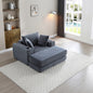 52.4'' Boneless Chaise Lounge Chair Indoor-Oversized Cloud-Like Cozy Comfy Modular 3-in-1 Sofa Bed for Reading, Living Room & Bedroom Corduroy Couch Sleeper,Grey