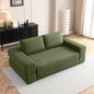 81'' Convertible Sofa Bed,3 In 1 Folding Floor Couch Corduroy Fold Out Couch Bed Futon Sleeper Mattress with Pillows,Boneless Sofa Comfy Lounge Loveseat for Living Room, Bedroom, Green