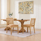 Rattan Dining Chairs Set of 2,Farmhouse Kitchen Chairs with Cane Back,Mid Century Modern Side Chairs with Natural Hardwood Frame,Soft Sponge & S-Spring Cushion for Home Kitchen,Tan,CA2883TN