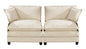 Cloud Sofa two Seats (the cushion on the armrest not included), Modern Sectional Couch, for Apartment, Comfy Double Layer Upholstered Seat Cushion, Breathable Chenille Fabric, Beige,SW504ABG