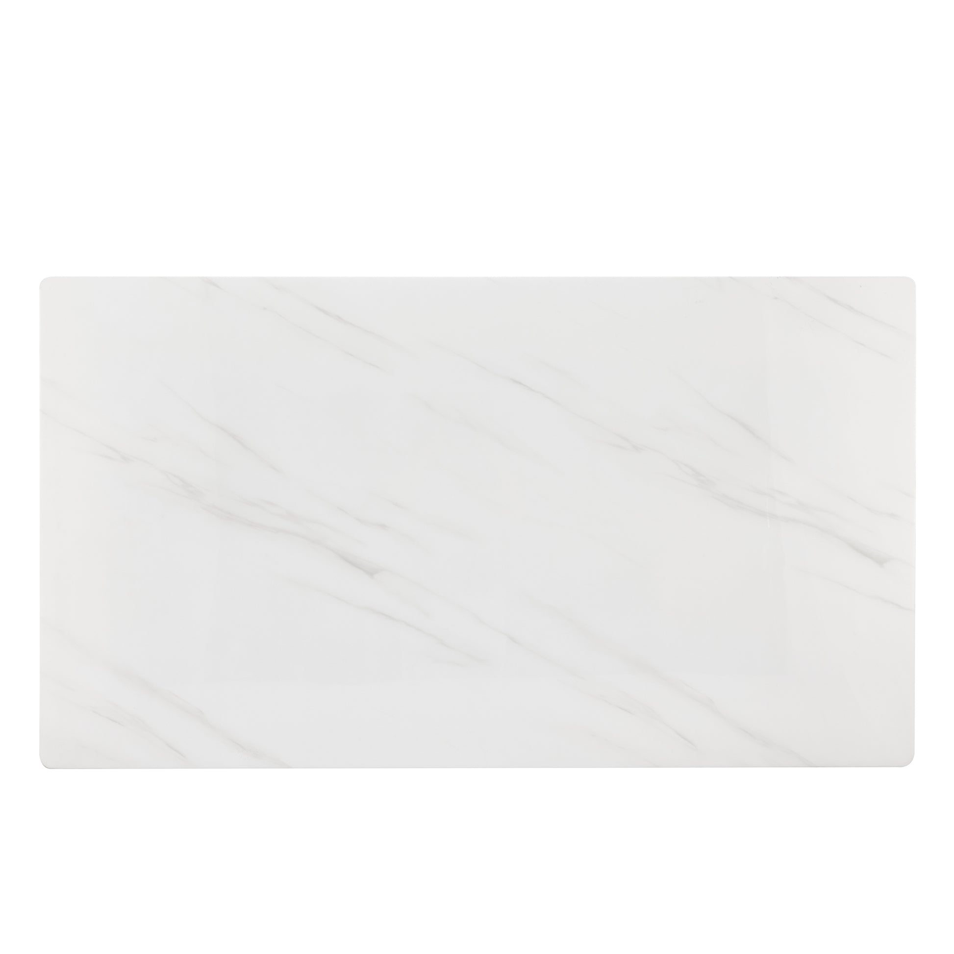 ONLY TABLE TOP. 71" x 39.4" Glass Table Top, White Marble Vein Tempered Glass with White Sticker, Replacement Tabletop for Dining Table, Coffee Table, Desk (TABLETOP ONLY).