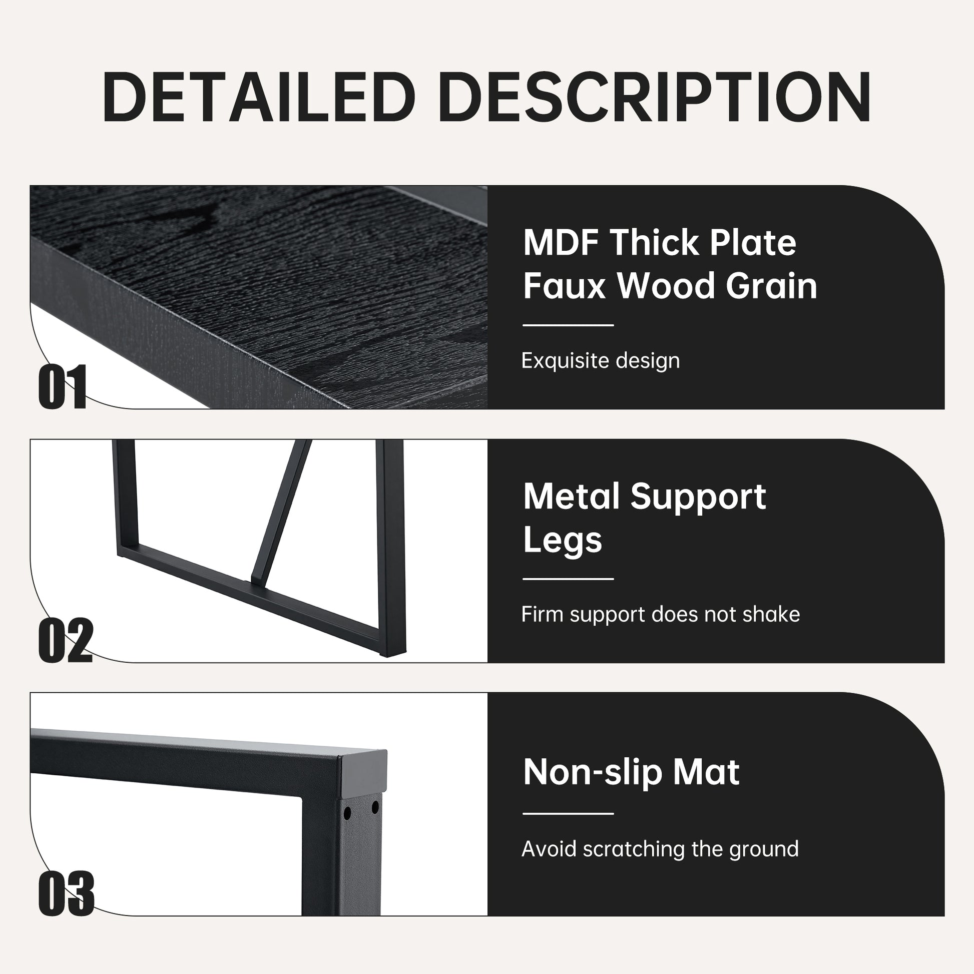 4-Person White Dining Table Set with Black Chairs