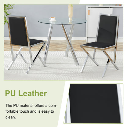 Modern Dining Table Set - 10 Seats, Glass & Metal
