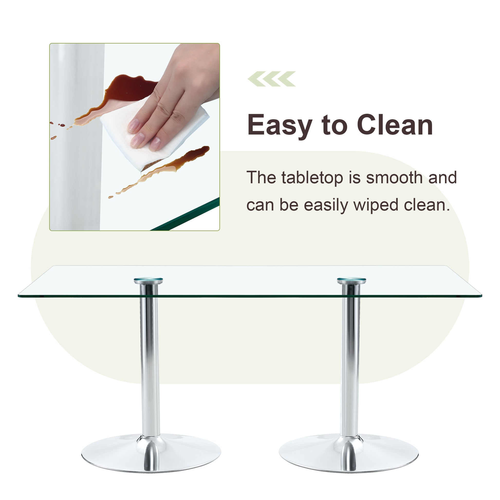 Modern Dining Table Set - 10 Seats, Glass & Metal