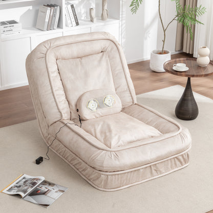 Upholstered Human Dog Bed for Adult & Pets,with 5 Adjustable Position &Massage Pillow, Bean Bag floor sofa with 2 Soft Pillows