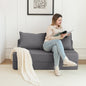 Foldable Sofa Bed Sleeper Lounge Chair with Pillow Floor Mattress Floor Couch with Backrest for Living Room/Dorm/Guest Room/Home Office, Twin