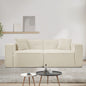 Full foam compression sofa, Modern Teddy Velvet Sofa,2-3 Seat Mid Century Indoor Couch, Exquisite Upholstered Loveseat for Living Room,Bedroom,Apartment