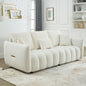 [video] MH 79.5" Premium Teddy fabric Sofa with 3 Back Pillows and 3 back Cushions Solid Wood Frame 3-Seater Sofa, Oversized Upholstered Chair for Living Room, Bedroom, Apartment and Office
