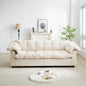 94.8" Chenille Modern Comfort Deep Seat Sofa, Upholstered Fluffy Cloud Sofa Suitable for living rooms, bedrooms, offices and apartments, beige