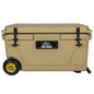 65 Quart Khaki Cooler, Ultra-Tough Hard Shell Ice Chest – Heavy-Duty Insulated Portable Cooler with 6-Day Ice Retention for Camping, Job Site, Tailgating, Beach & Fishing