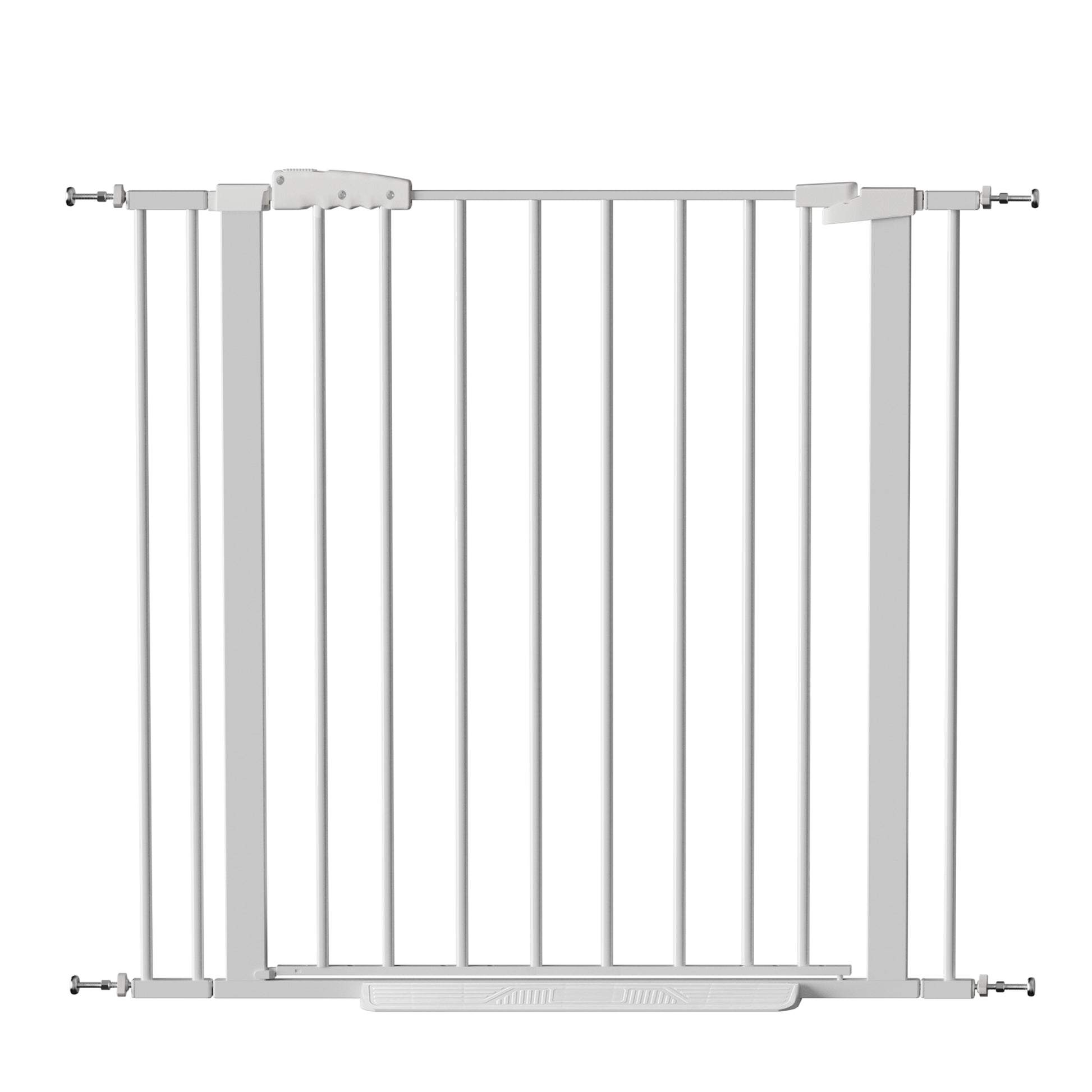 29"-40.5" Pet Gate for Stairs, 30" Tall, Auto Close Safety Dog Gate, Pressure Mounted Easy Walk Through Pet Gate for Doorways, Durable Stair Gate, 30" Tall, White