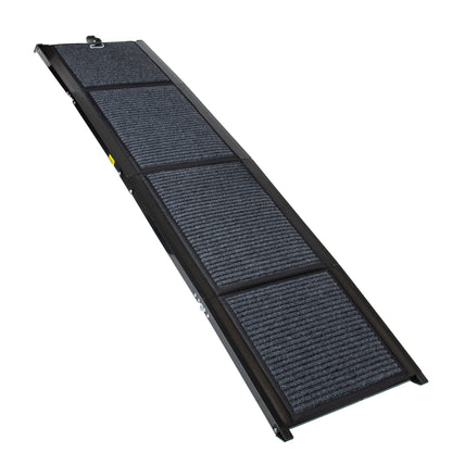 Folding Dog Ramp for Large Dogs - 71" Long, Steel & Black