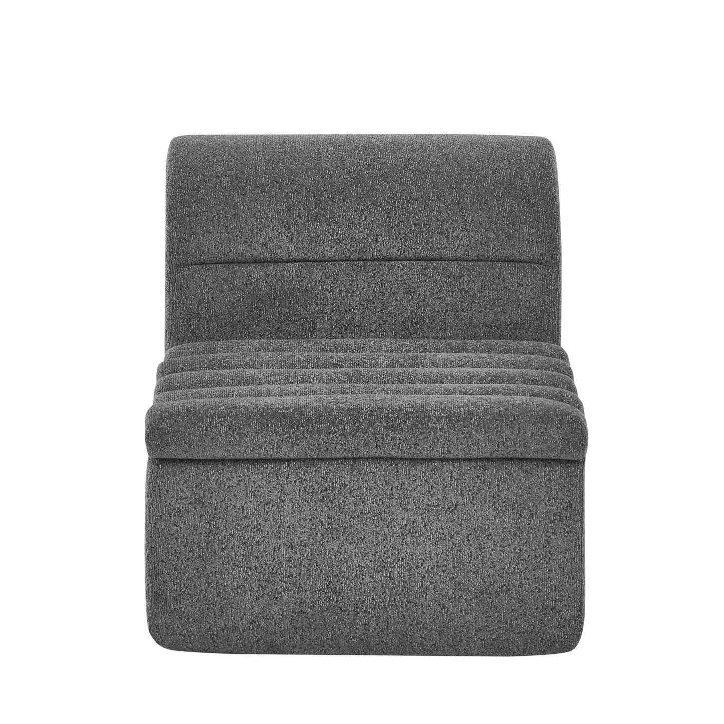 Dark Grey Modular Sofa Single Seat - Foam Comfort for Living Room