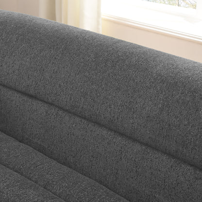 Dark Grey Modular Sofa Single Seat - Foam Comfort for Living Room