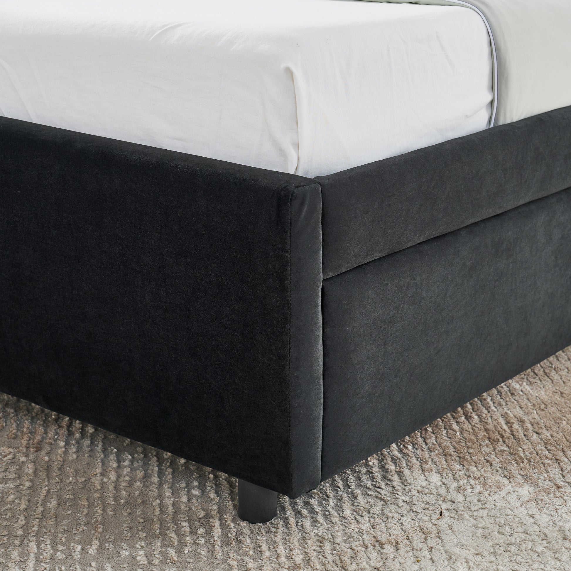 Full Size Velvet Sofa Bed Frame - Storage & Comfort