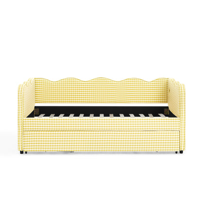 Yellow Twin Daybed Sofa Bed - No Box Spring Needed for Bedroom