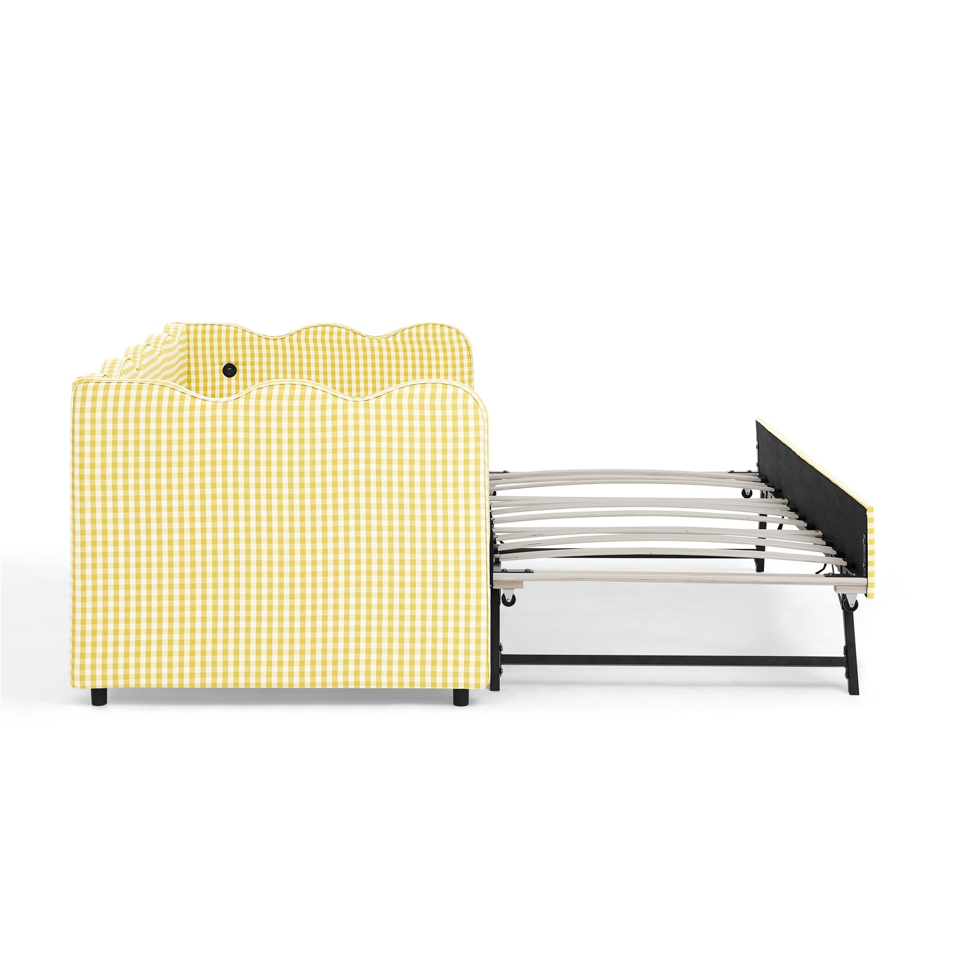 Yellow Twin Daybed Sofa Bed - No Box Spring Needed for Bedroom