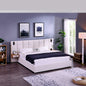 King Size Storage Velvet Upholstered Hydraulic Platform Bed with 2 Shelves, 2 Reading Lamps and USB Port, Beige