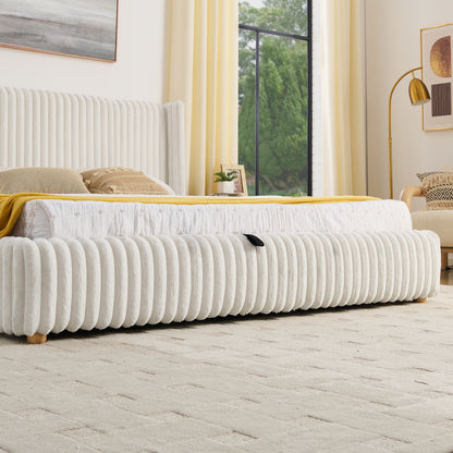 Beige Fabric Daybed with Storage - Bedroom Furniture