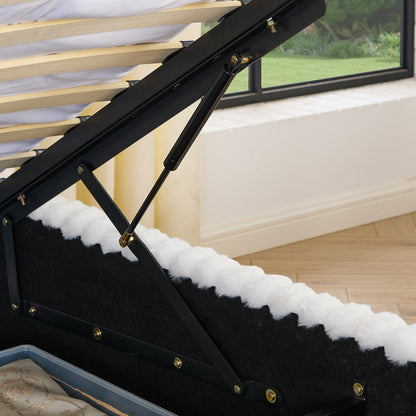 Beige Fabric Daybed with Storage - Bedroom Furniture