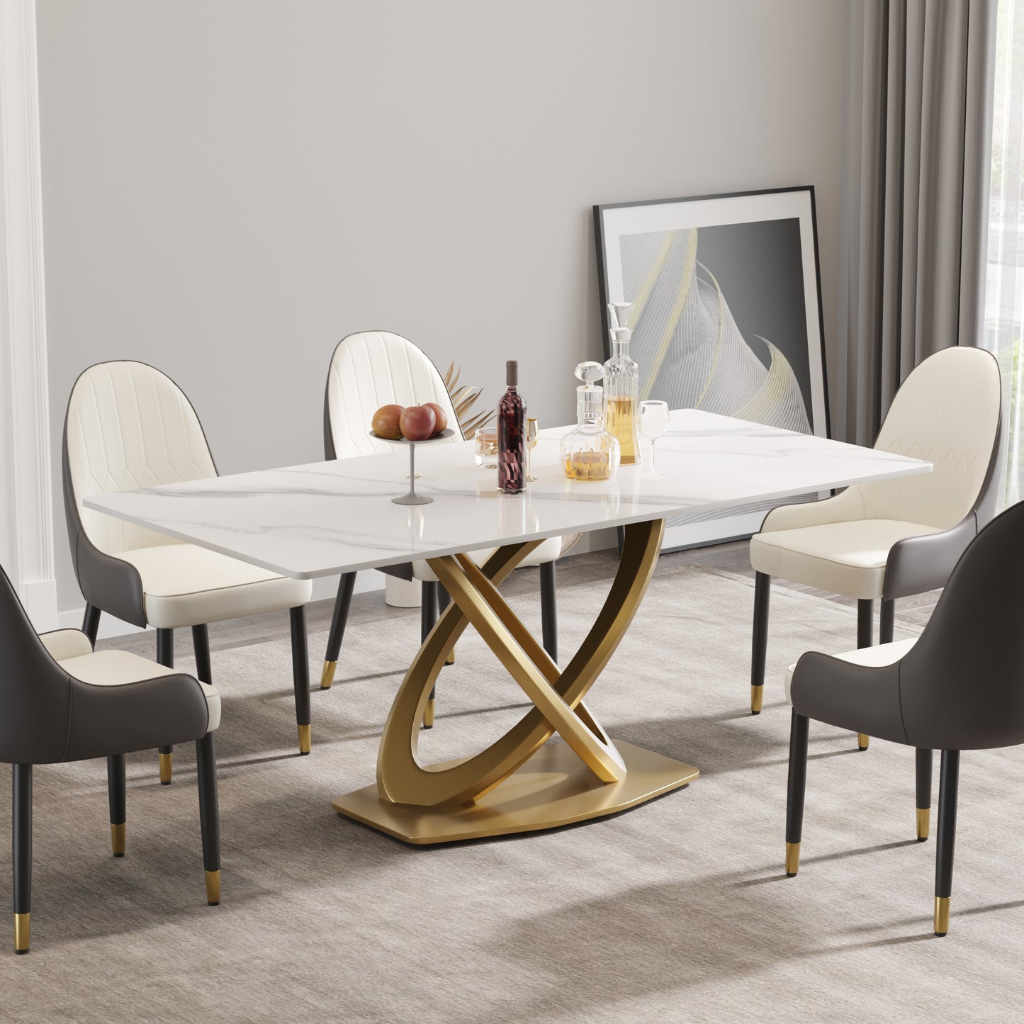 Double-Ring Stainless Steel Metal Legs(Only table legs)