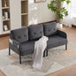UNITED WE WIN Oversized Loveseat, Modern & Plush Double-seater Sofa, Corduroy Upholstered Couch, Cozy Bedroom Sofa with Metal Legs & Side Pockets, Ideal for Living Room, Bedroom, Dorm, Apartment