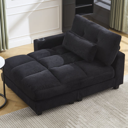 UNITED WE WIN Sleeper Sofa Couch Bed,Oversized Chaise Lounge Chair Cozy Cloud Couch