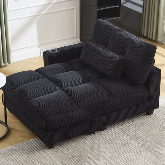 UNITED WE WIN Sleeper Sofa Couch Bed,Oversized Chaise Lounge Chair Cozy Cloud Couch