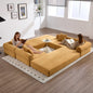 UNITED WE WIN convertible folding sofa bed, with fixed frame and pillow back handrail, cloud corduroy folding mattress sofa, folding memory foam bed in living room/dormitory/guest room/home office/apt