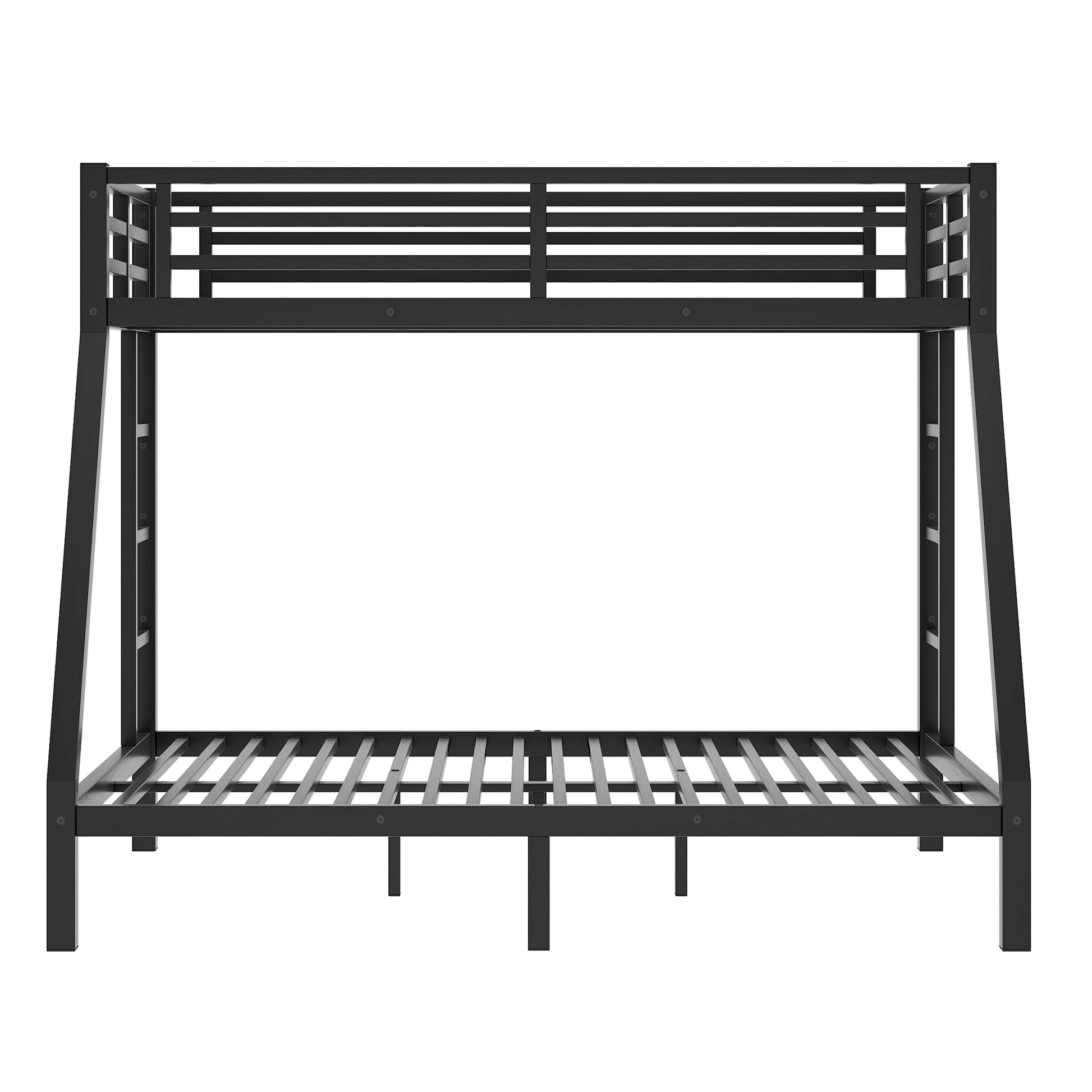 Metal Twin XL Bunk Bed - Black, Space-Saving Design for Bedroom