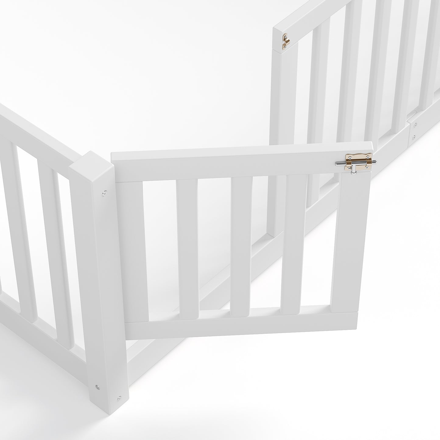 Full Size Floor Bed - White | Safe & Playful Kids Bed