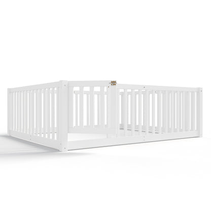 Full Size Floor Bed - White | Safe & Playful Kids Bed