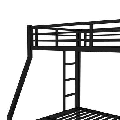 Twin Over Full Metal Bunk Bed - Black Storage