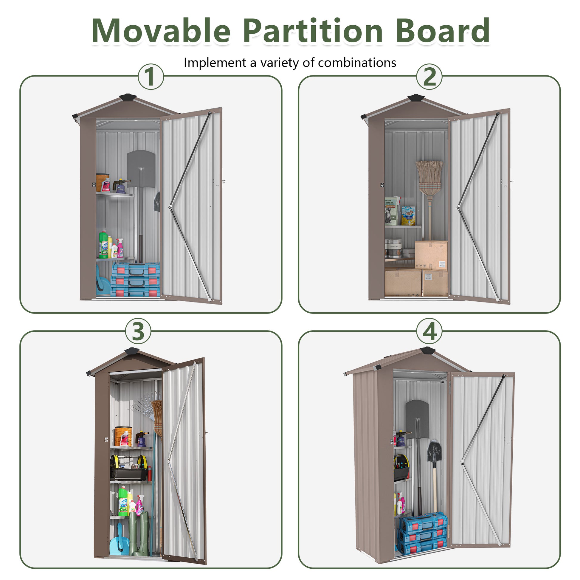 Brown Metal Deck Box - Outdoor Storage Container