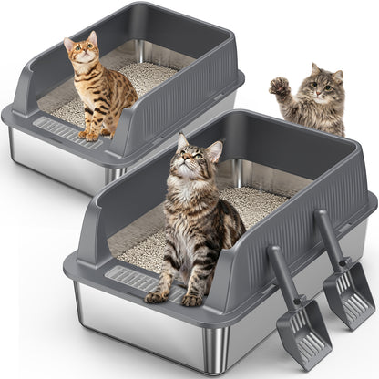 STAINLESS STEEL CAT LITTER BOX