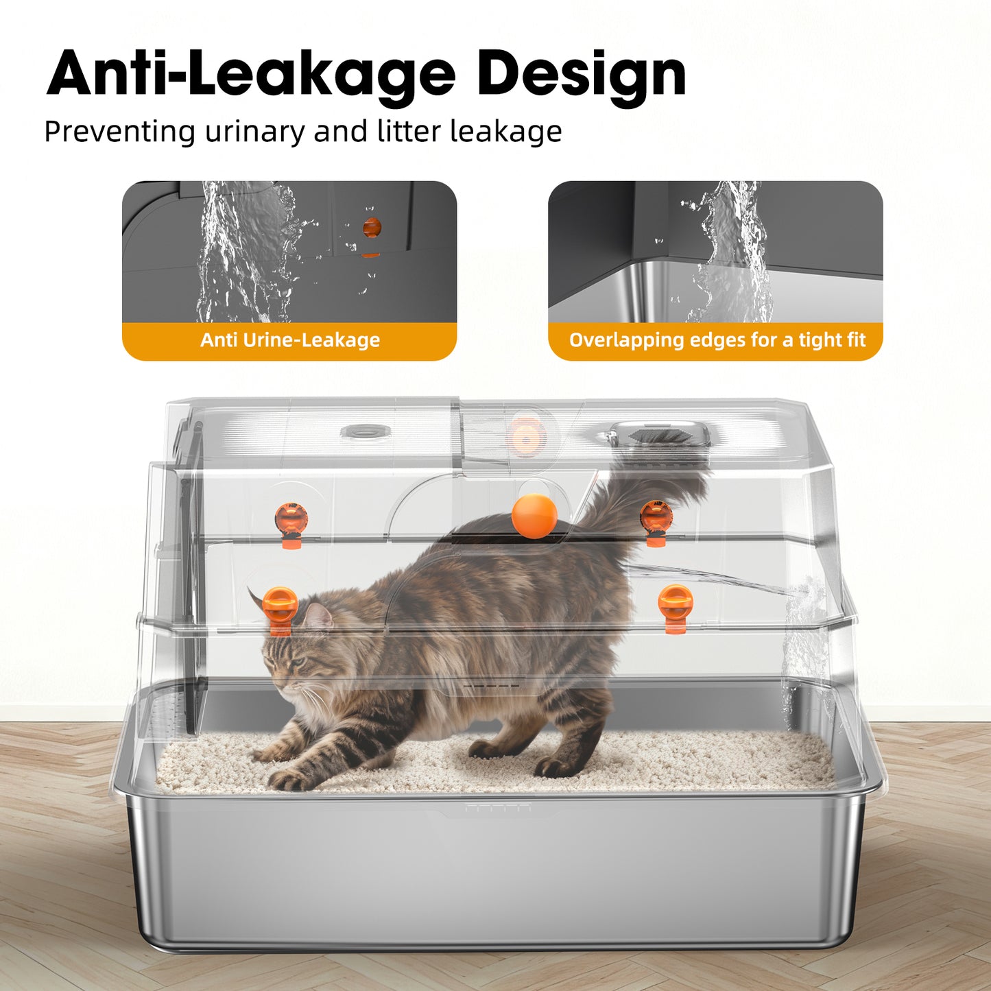 Stainless Steel Cat Litter Box - Durable & Odor-Resistant