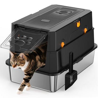 STAINLESS STEEL CAT LITTER BOX