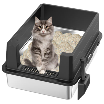 STAINLESS STEEL CAT LITTER BOX BIG SIZE WITHOUT COVER