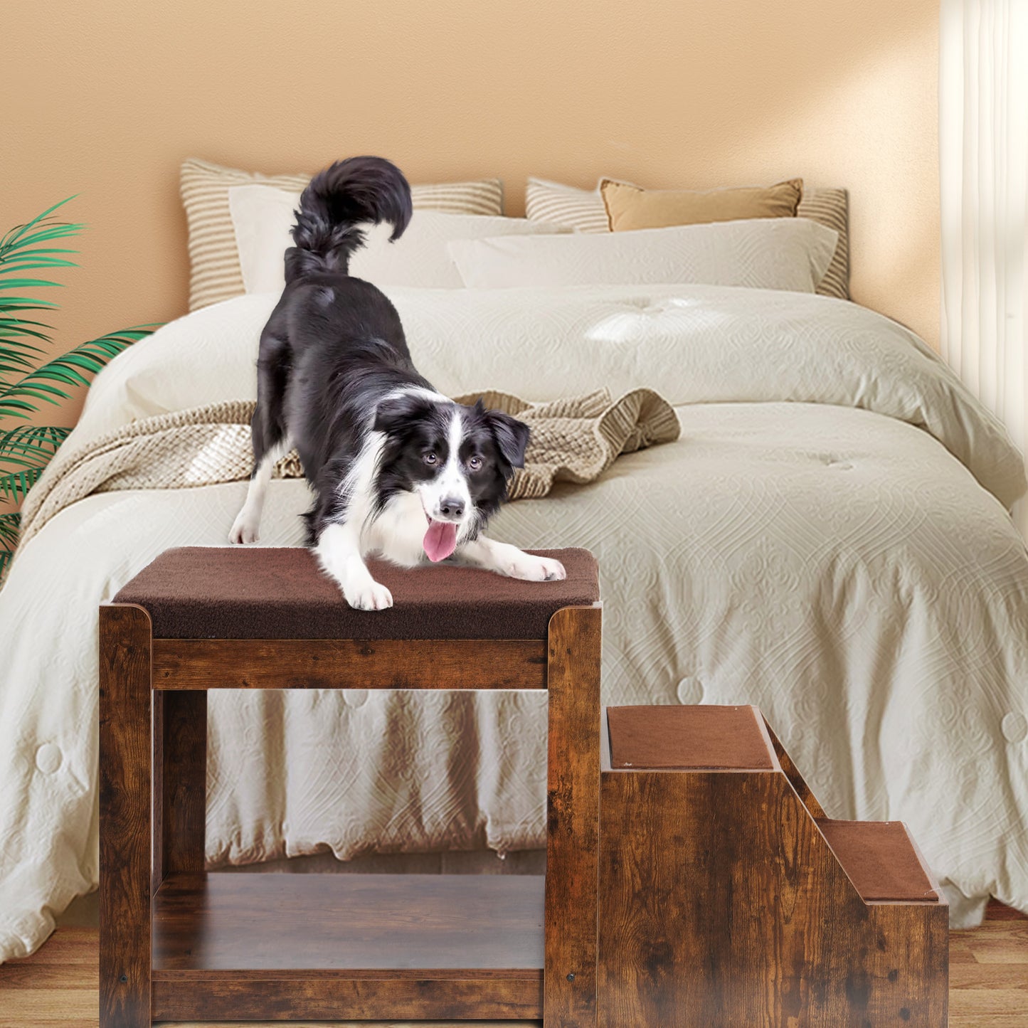 Multi-Level Pet Bunk Bed - Vintage Comfort for Dogs & Cats