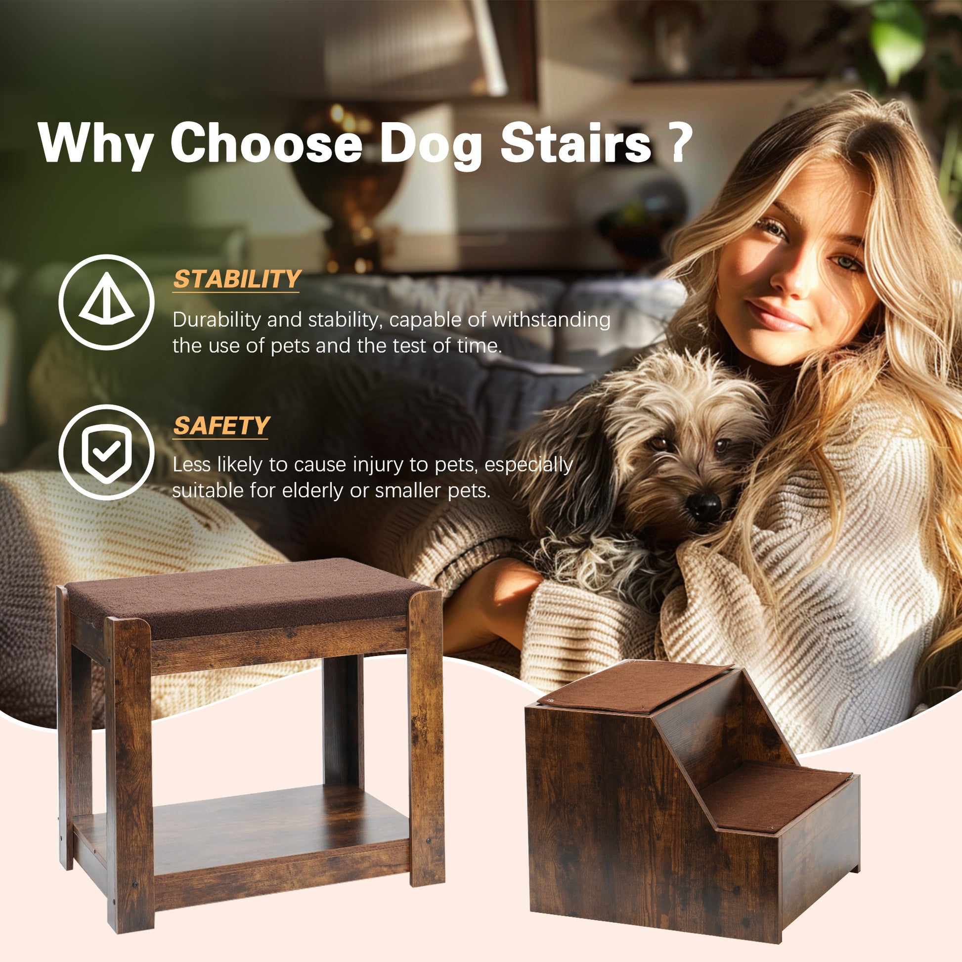 Multi-Level Pet Bunk Bed - Vintage Comfort for Dogs & Cats