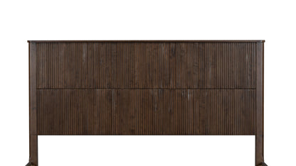 King Size Solid Wood Bed Accessories Package, Including part 1, part 9, and part 8.Walnut