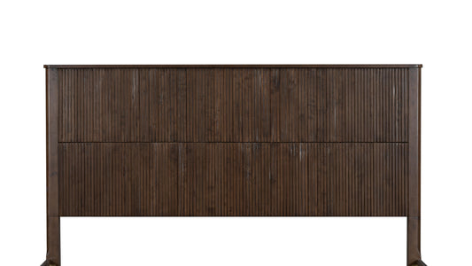 King Size Solid Wood Bed Accessories Package, Including part 1, part 9, and part 8.Walnut