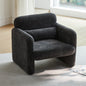 Best-Selling 34" Boucle Cloud Accent Chair, Curved Back Single Armchair, Plush Upholstered, Tool-Free Assembly, Space-Saving for Small Apartments, Office & Bedroom
