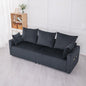 Velvet Modern 2-Seater Sofa, Black Two-Tone Sectional Couch with Contemporary Design, 82"  Living Room Furniture, Easy Assembly  , An Elegant Choice for Home Decoration