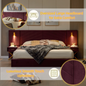 King Size Red Velvet Bed Frame - Wingback Headboard