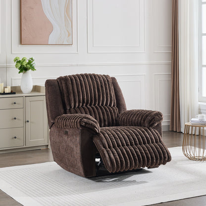 MS P28 Power reclining chair Fabric  two tones brown 2ctns
