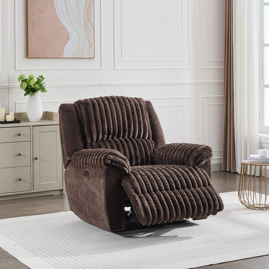 MS P28 Power reclining chair Fabric  two tones brown 2ctns