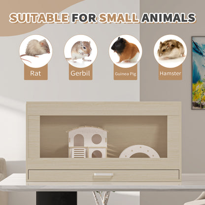 Wood Hamster Cage with Storage Cabinet - X-Large