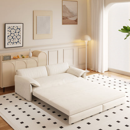 66" Queen Sleeper Sofa Bed - Convertible Sofa with Storage for Living Room