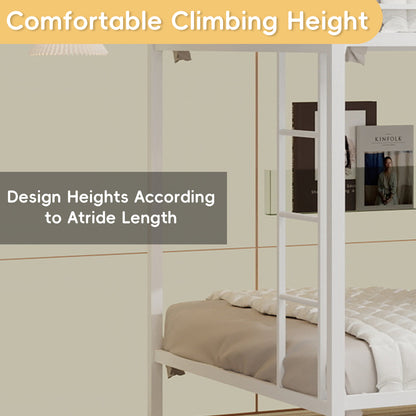 Queen Size Iron Bunk Bed - Space Saving Design for Bedroom